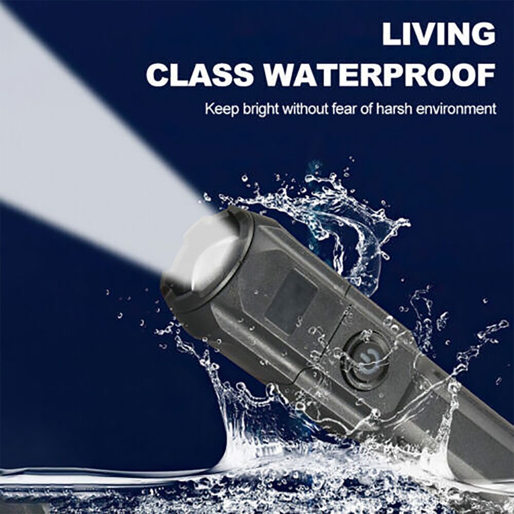 2 Pieces Rechargeable LED Flashlight Tactical Super Bright Flashlight Zoomable.