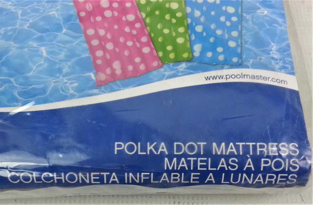 Poolmaster Pool Float Polka Dot Mattress 72" Green SEALED Summer Fun