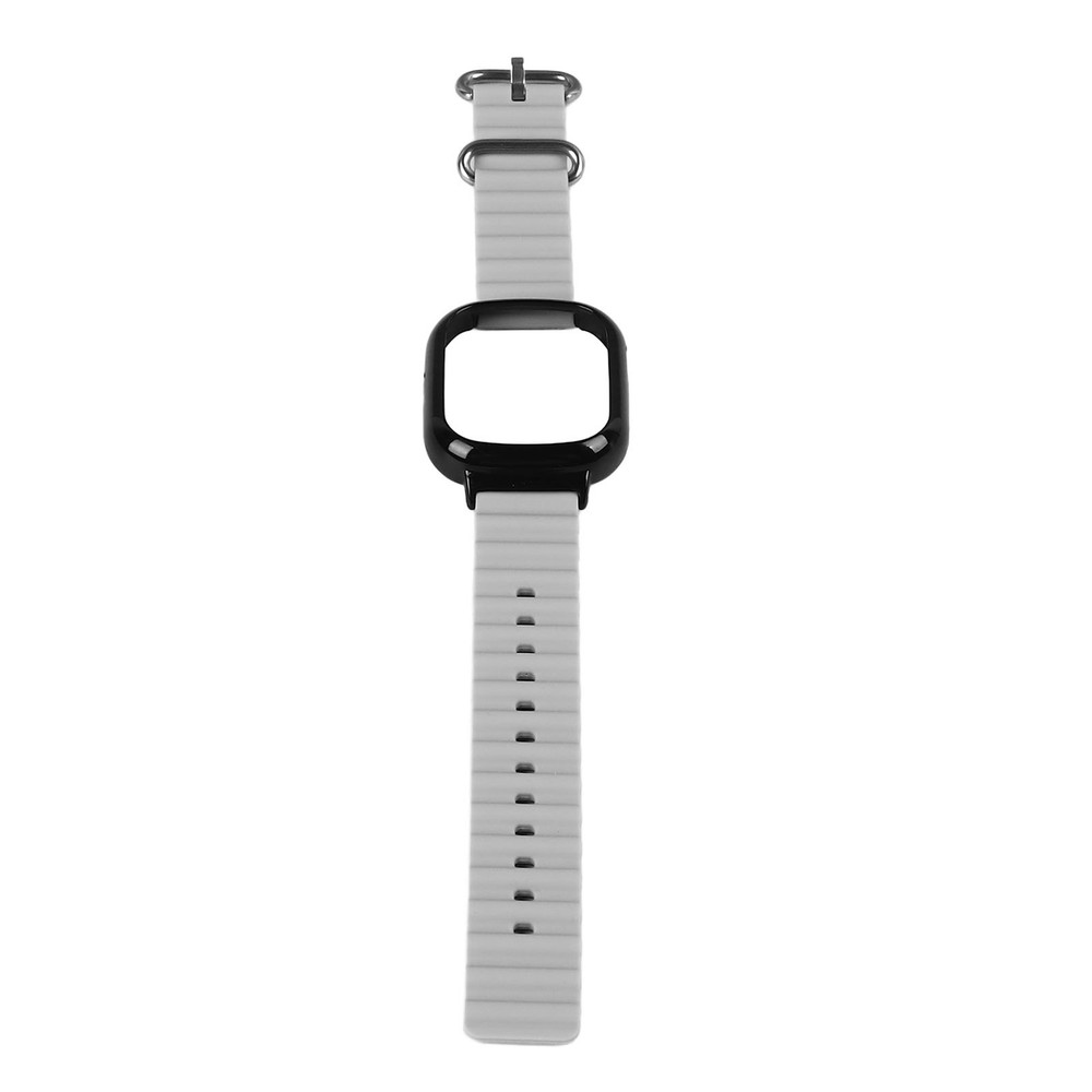 Watch Silicone Strap With Built In PC Case Adjustable Wristband (Gray )