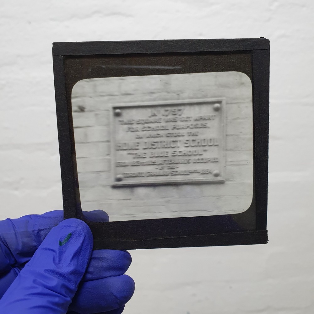 5x Magic Lantern Slides Mixed Lot Statues Plaques Emblem -O21