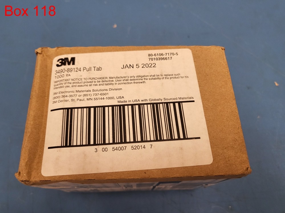 3M 3490-89124 Pull Tabs  (1000 PCS) - New 1000 LABELS