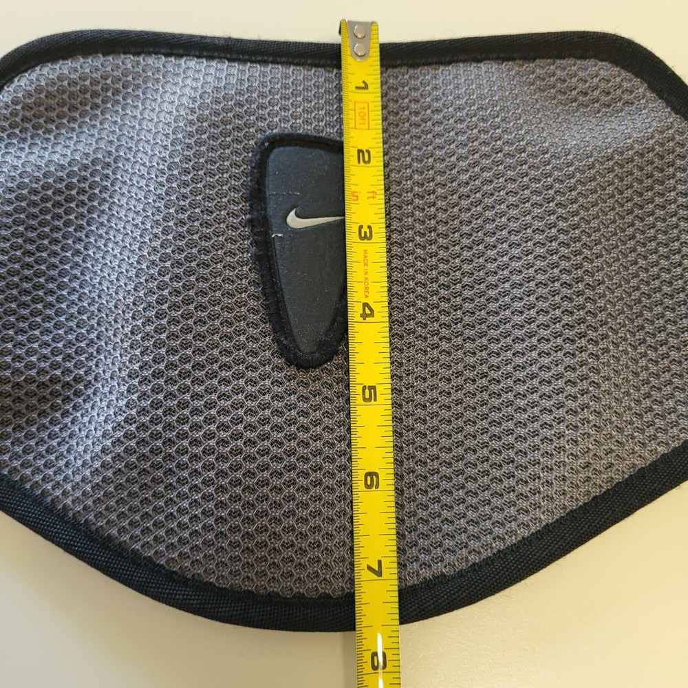 Nike Black Gray Weight Lifting Belt Authentic Size Large Hook and Loop Closure