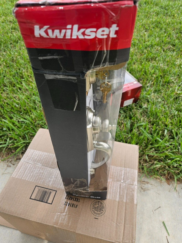 Kwikset double Single Cylinder Handle set - Silver new