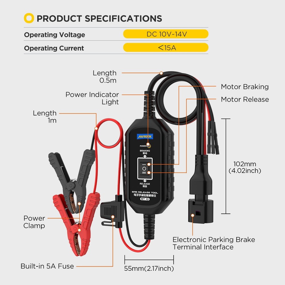 EPB Tool Electronic Parking Brake Emergency Release Tool Braking & Release Mode