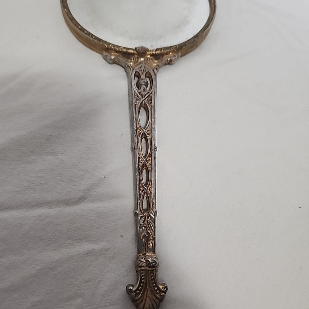 Antique Handheld Mirror Metal