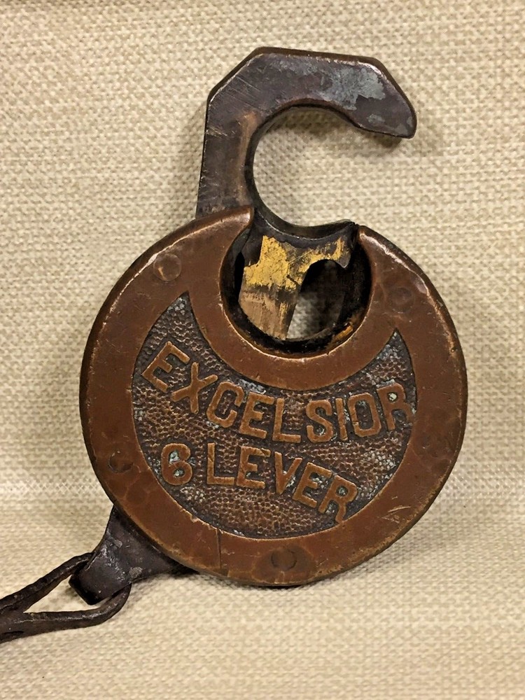 Antique Excelsior 6 Lever Lock with Key Works!