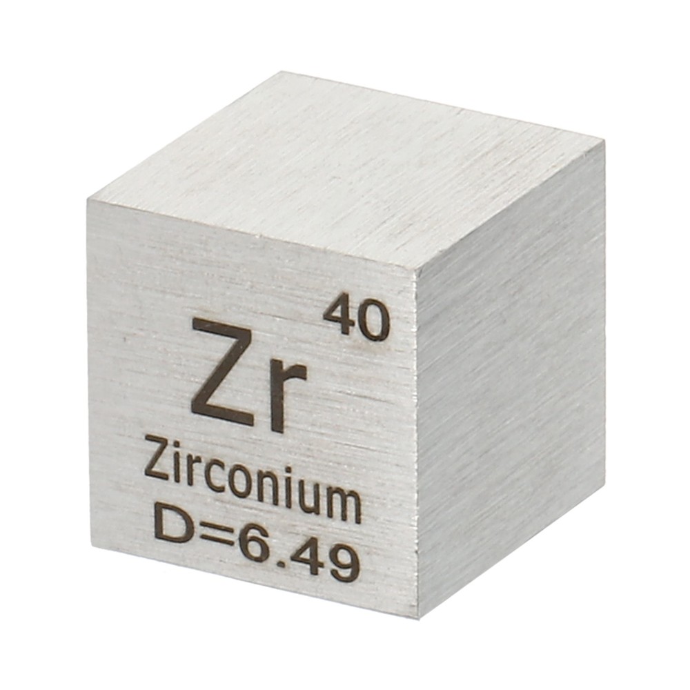 Zirconium Cube,10mm Zr Density Cube High Density Element Cube Unique Metal Cube