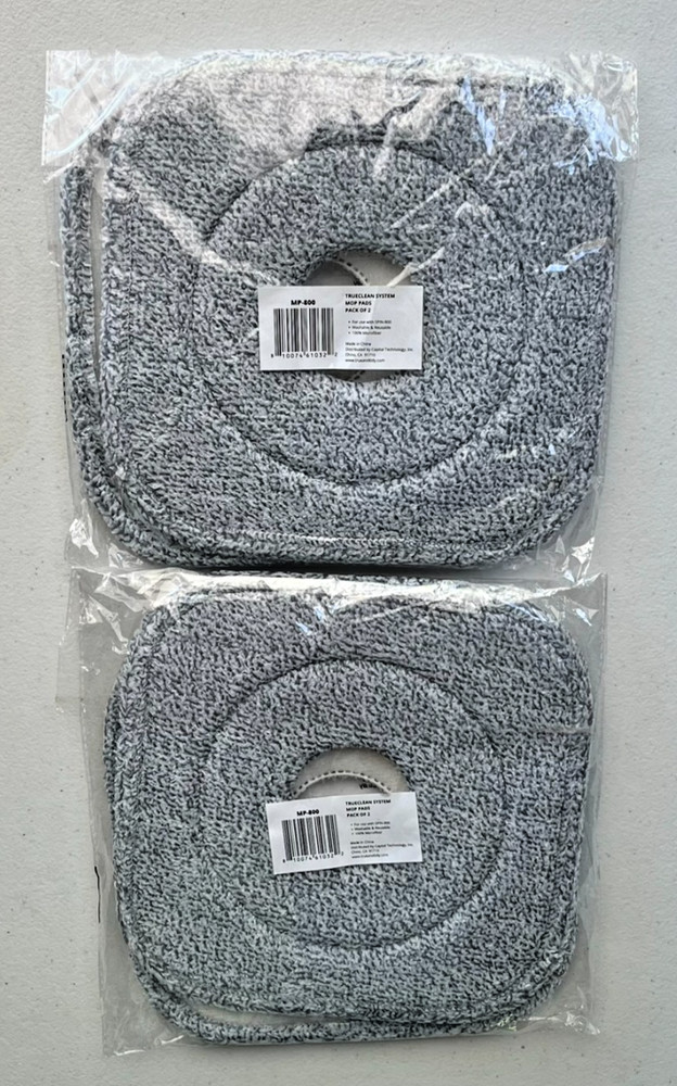 Square Mop Pads Replacement Compatible with SPIN-800 TrueClean, 4 Count