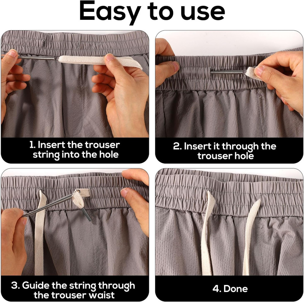 2pcs Drawstring Threader Tool, Metal Spring Threader Drawstring Tool Flexible El