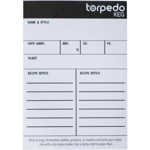 Torpedo Keg Beverage Tags (Pack of 10)
