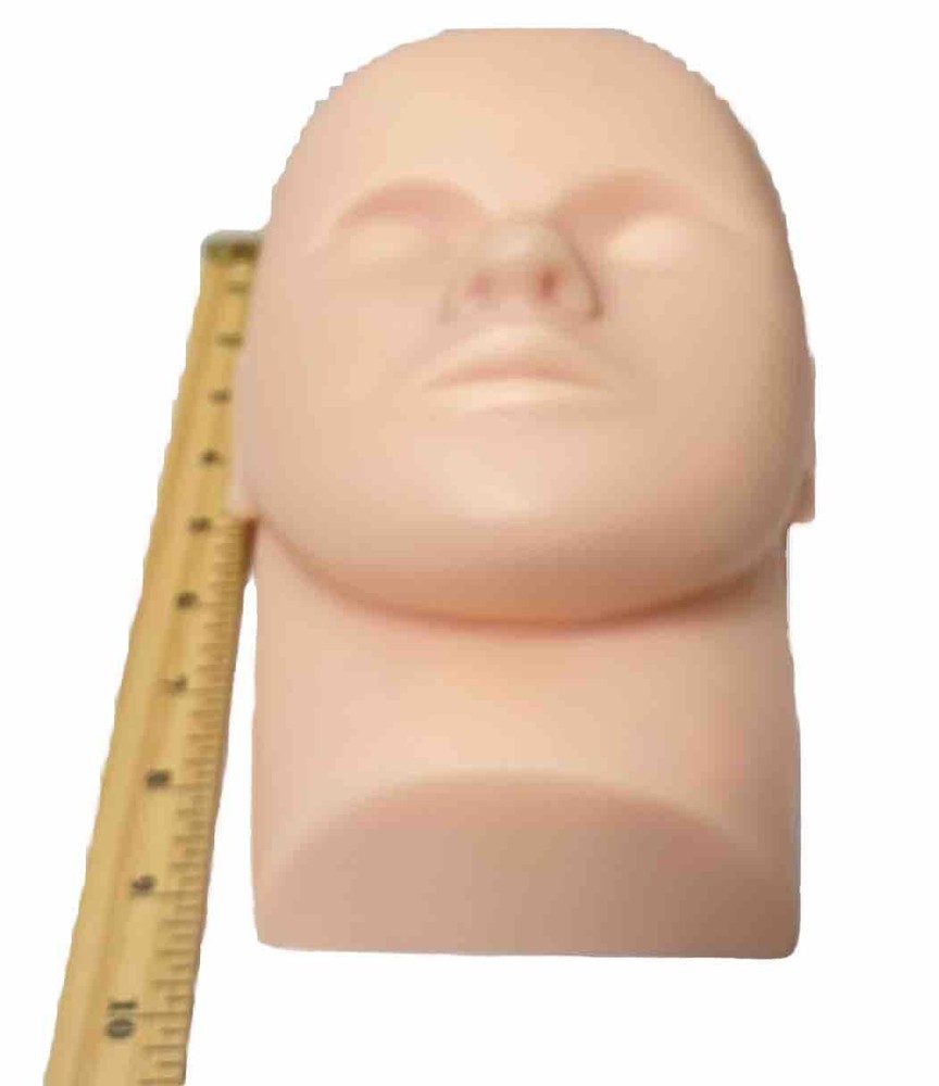 Lash Mannequin Rubber Head Doll Silicon Model Face, Makeup, Cosmetology Training