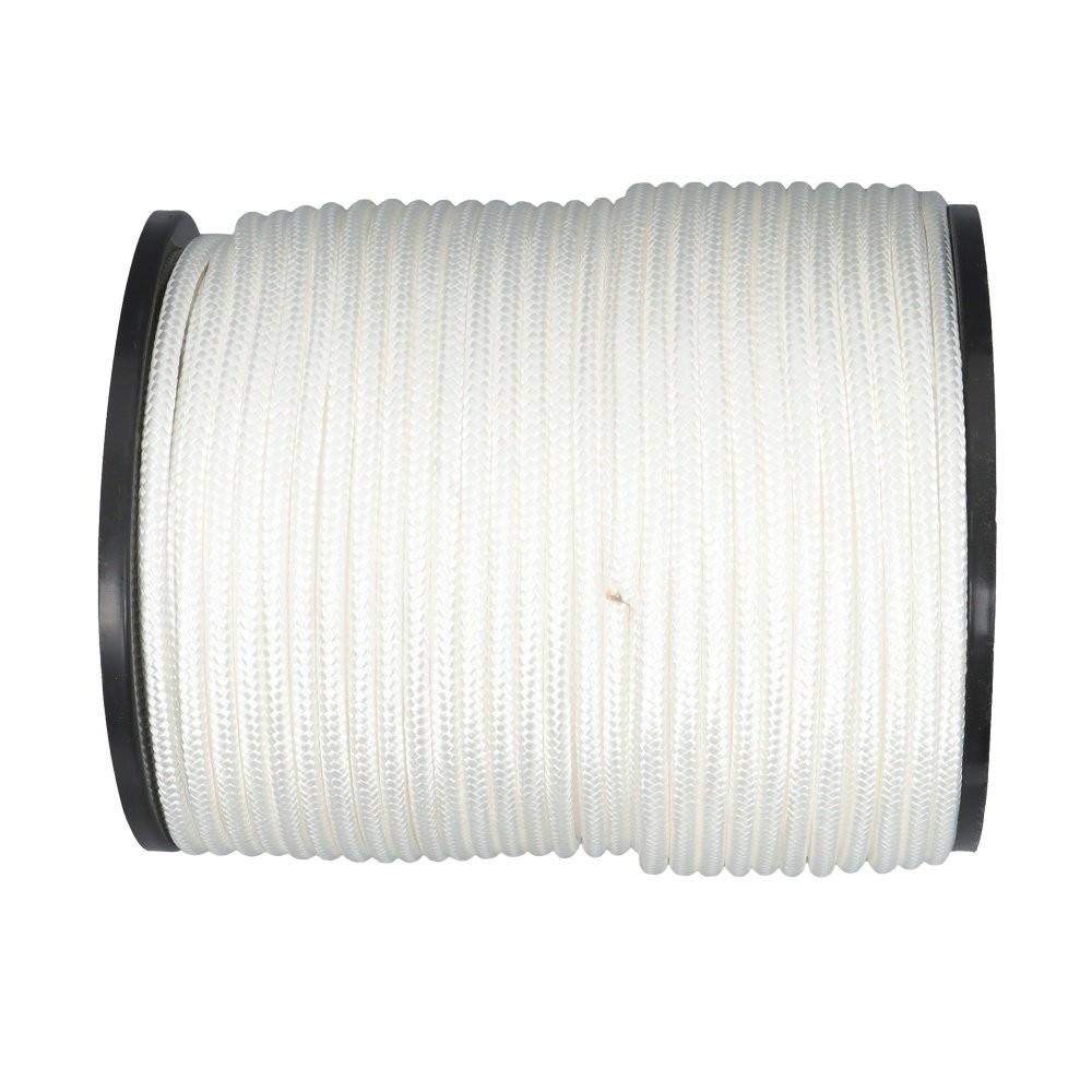 Multipurpose White Nylon Rope Sturdy Spool Solid Braid Knot Rope 3/8" × 500'