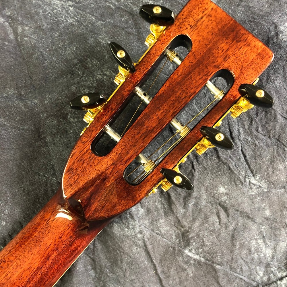 39" Cherry Solid Spruce OOO Type Acoustic Guitar Abalone Ebony Fingerboard