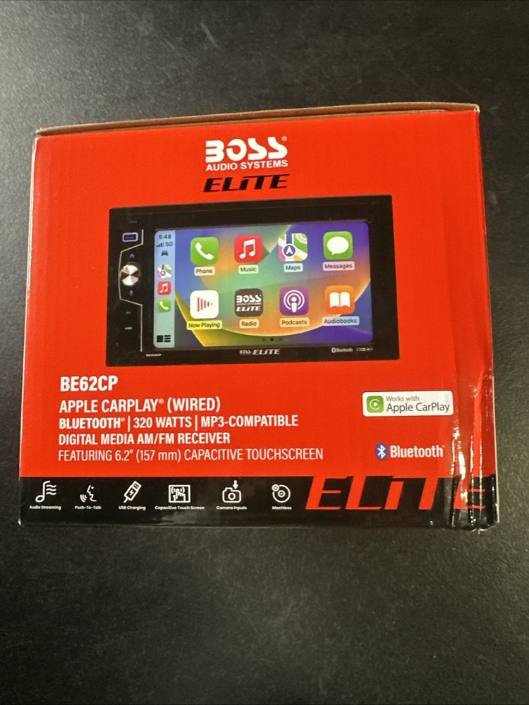 New Boss Elite BE62CP Bluetooth Digital Multimedia Receiver 6.2" Touchscreen