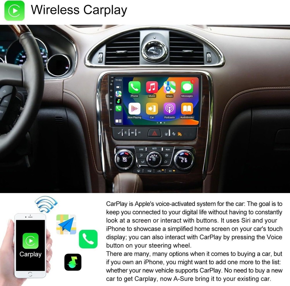 Android Car Stereo Radio GPS Navigation For Chevy Traverse LT 2013-2017