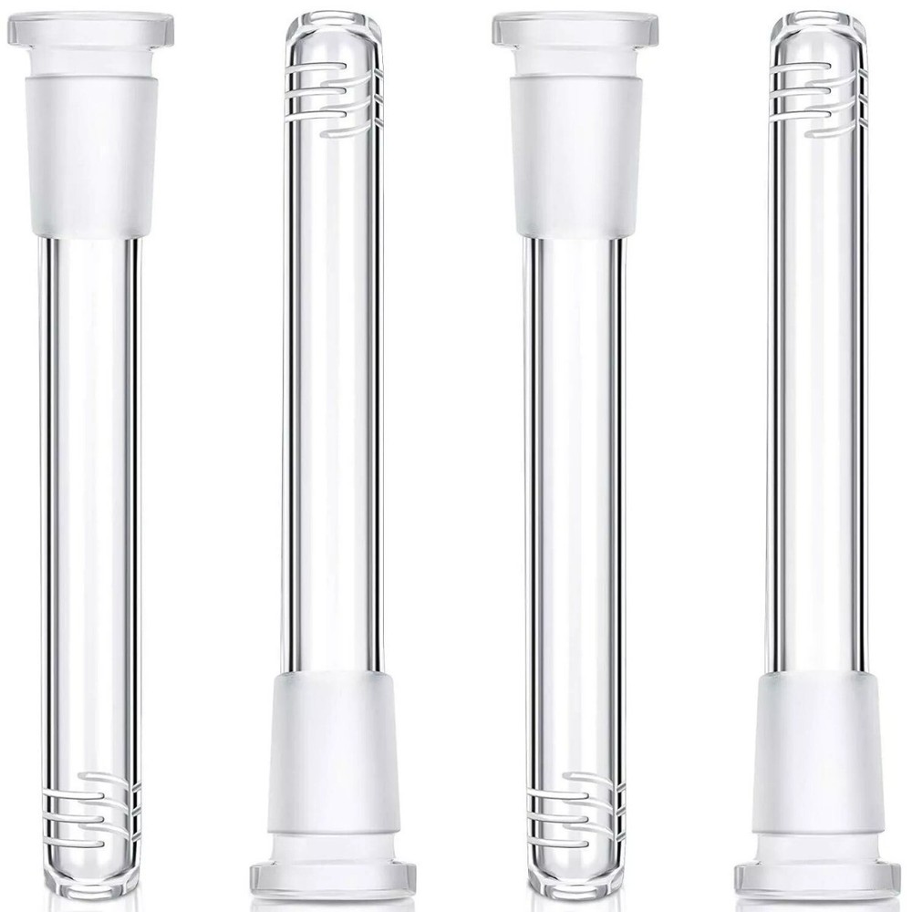 4Pack 5 inches Glass Downstem Diffuser For Small Bong Hookah Bubbler Water Pipe