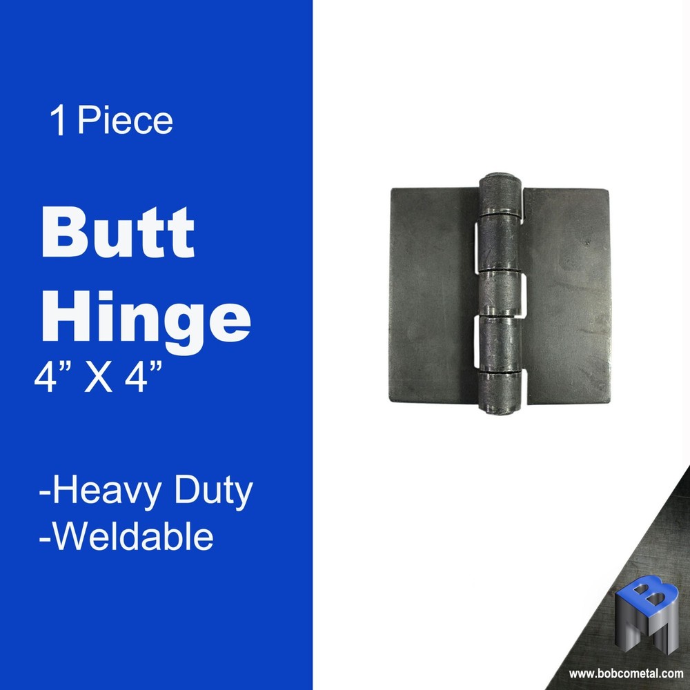 Heavy Duty Weldable Butt Hinges 4" x 4" - Steel Butt Hinge  | 1 Piece