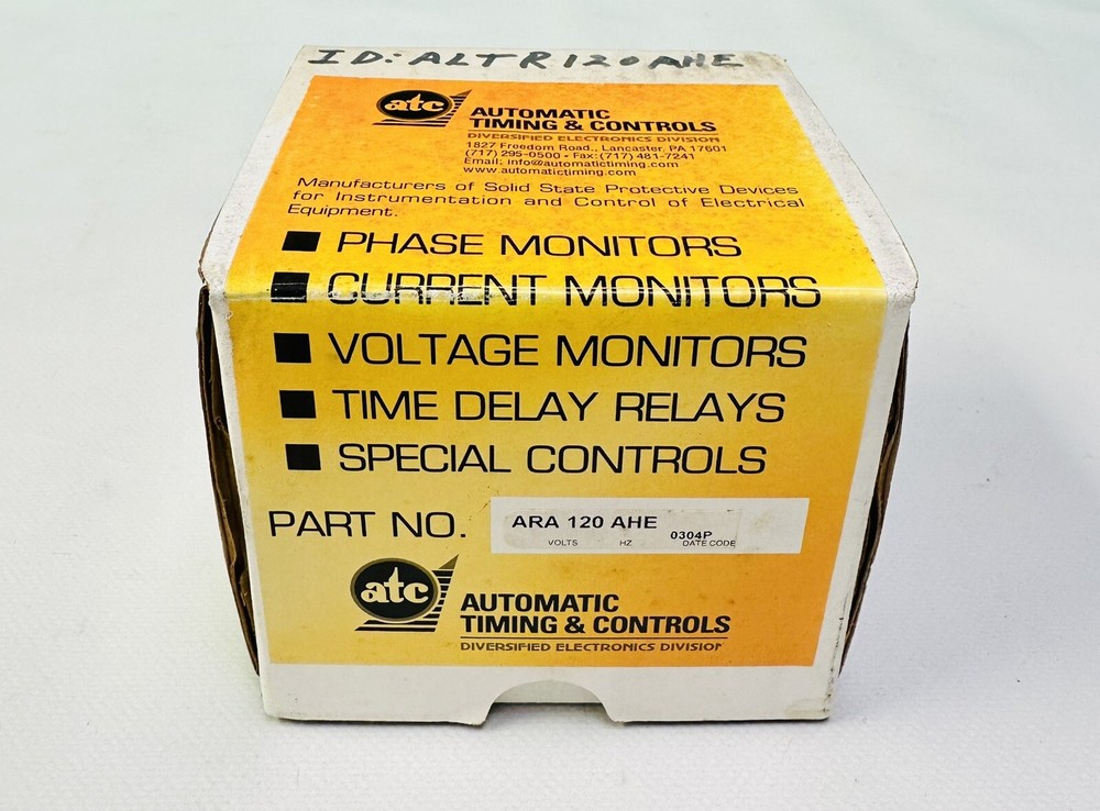 ATC Automatic Timing & Control Relay ARA 120 AHE