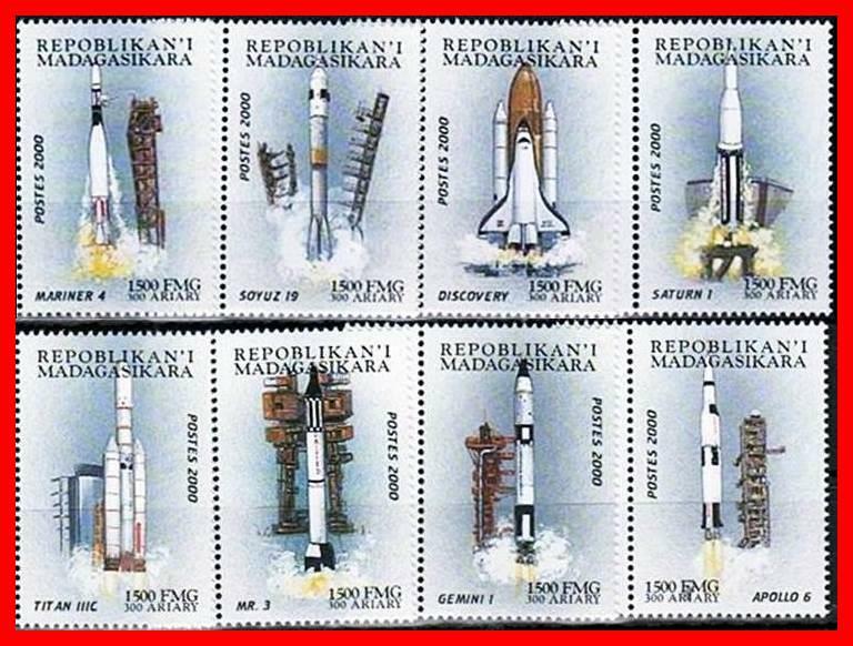 MADAGASCAR 2000 SPACE PROGRAMS + 8 S/S + 4 M/S (13 items !!!) CV$68.00 MNH
