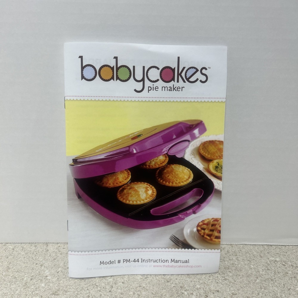 The Original BabyCakes Pie Maker (Nonstick) Include Cut Tool, Rack, Recipes