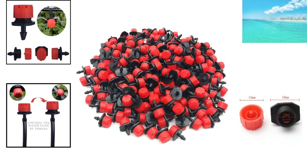 Durable Plastic 360° Adjustable Irrigation Drippers - 100pcs for Effective Use