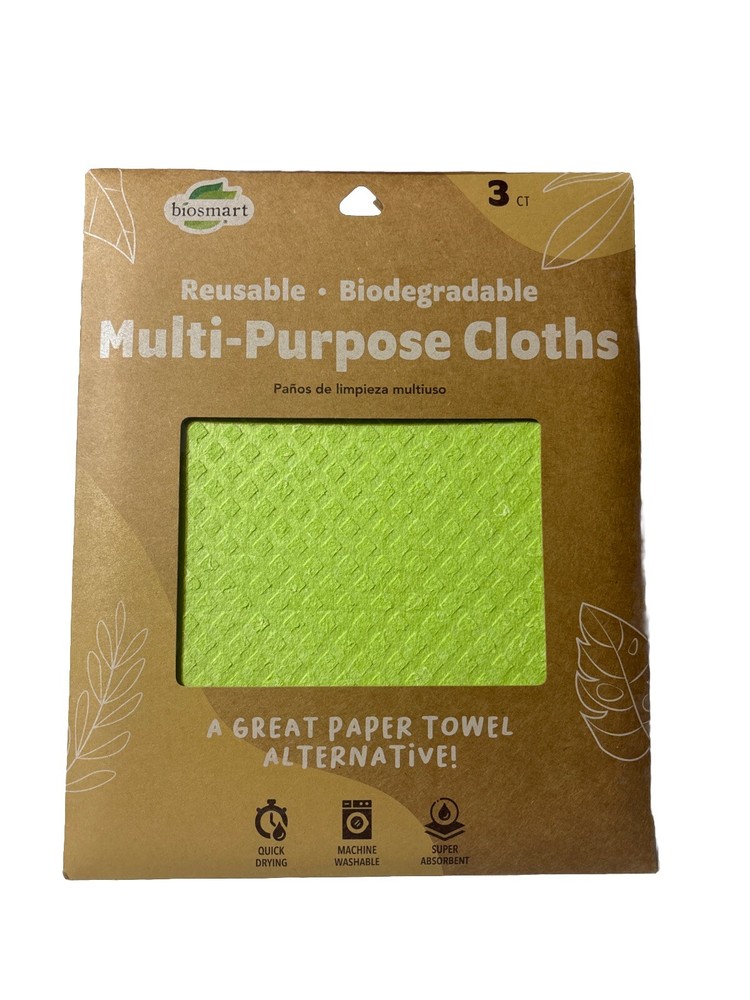 Biosmart Reusable Biodegradable Mutli Purpose Cloths