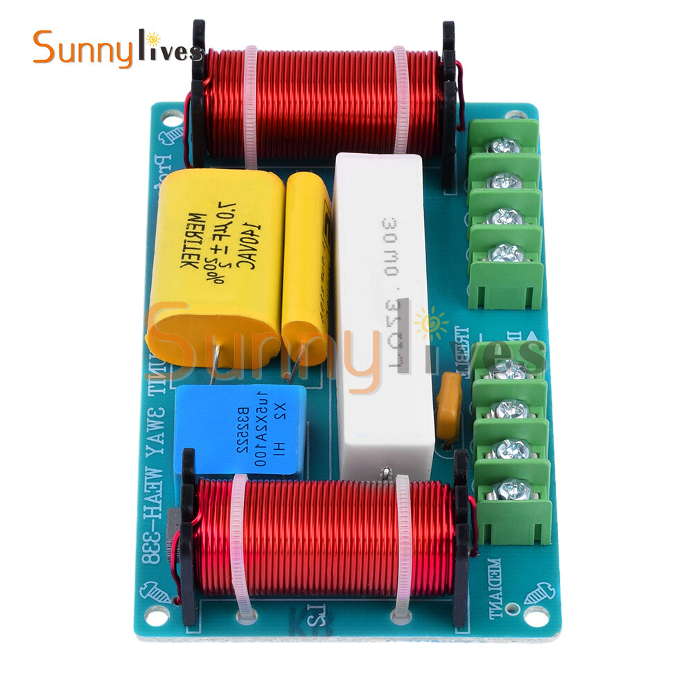 120W Speaker Crossover Treble Medium Low Audio HiFi Frequency Divider Splitter
