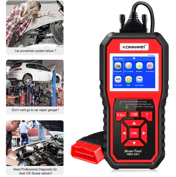 KW850 supports ELM327 OBDII car computer fault scanner and code reader