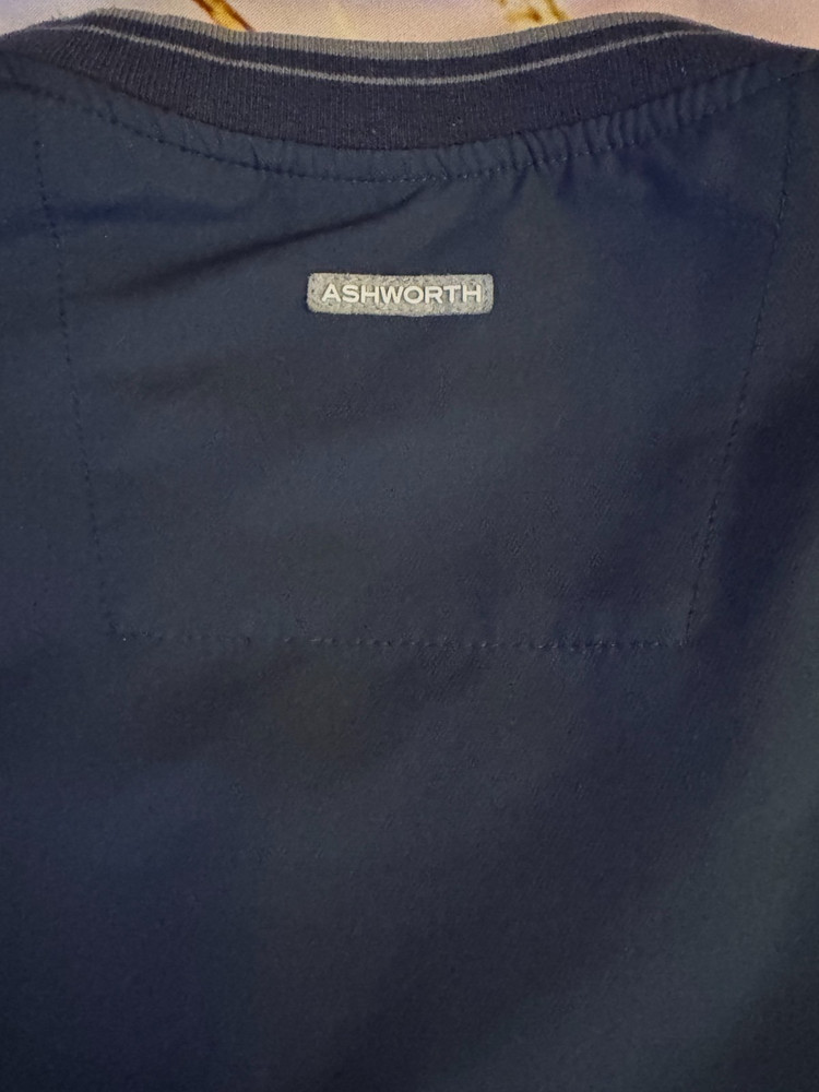 Ashworth Pinehurst Staff Blue Lightweight Pullover Windbreaker Golf M