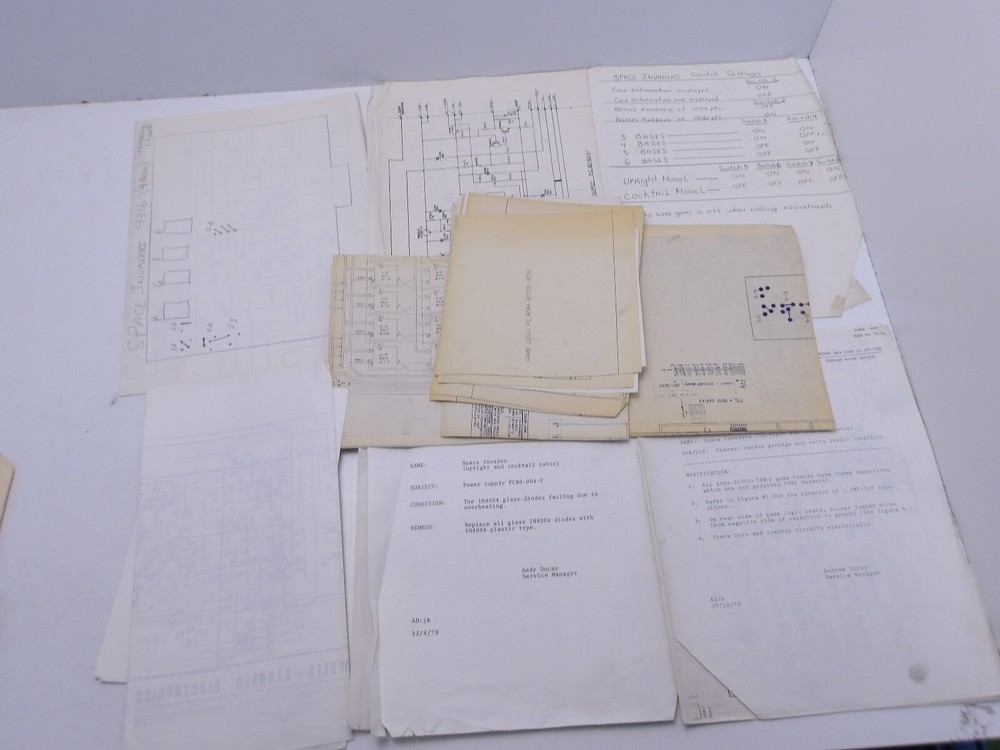 Midway: Space Invaders - Distributors Complete Paperwork Set