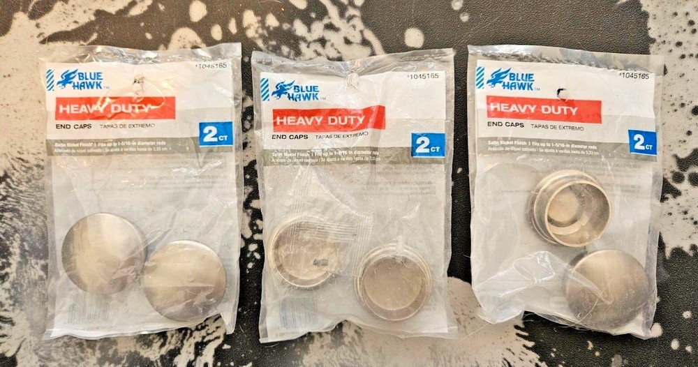 Blue Hawk Heavy Duty Closet Rod End Caps