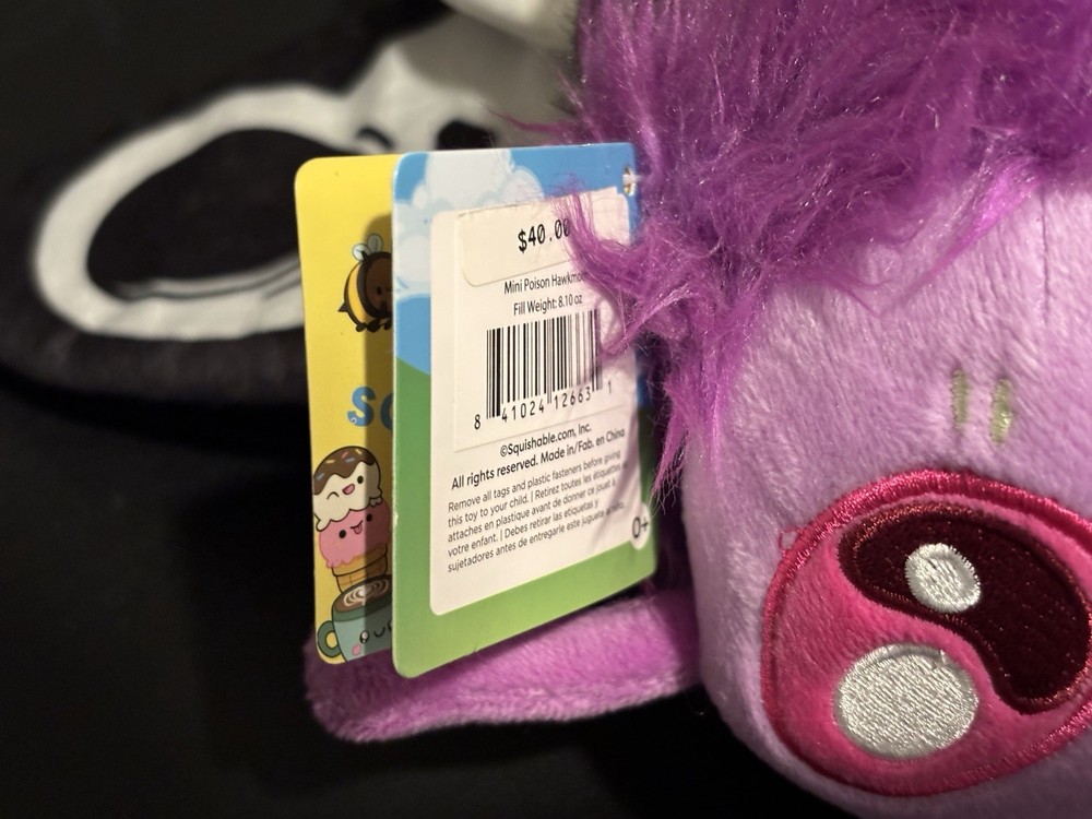 Squishable Poison Hawkmoth Mini Plush NWT Excellent Condition