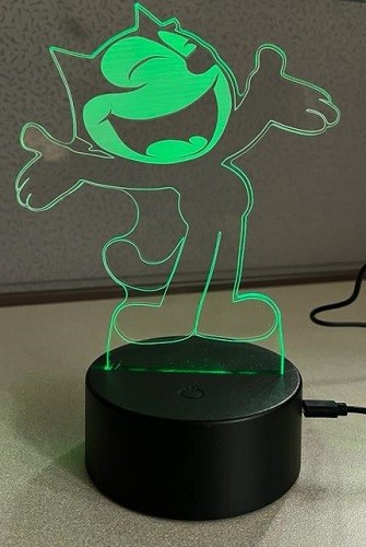Creative Visualization Lamp 3D RGB Gradient Touch Figure Nightlight