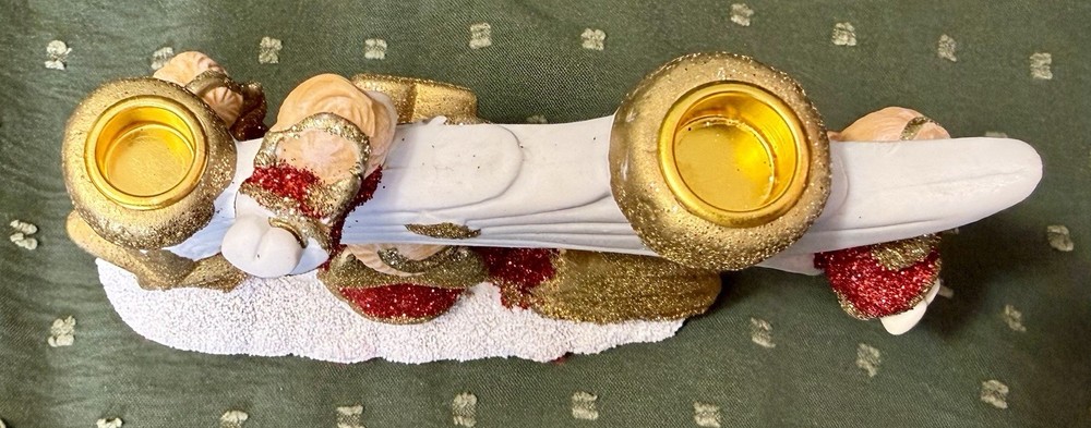 Angel Choir Taper Holder, Approx 5” X 5”