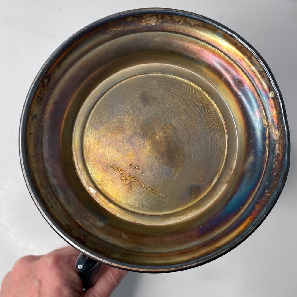 Vintage Silverplate Marshall Fields 9 Inch Tall Water Pitcher