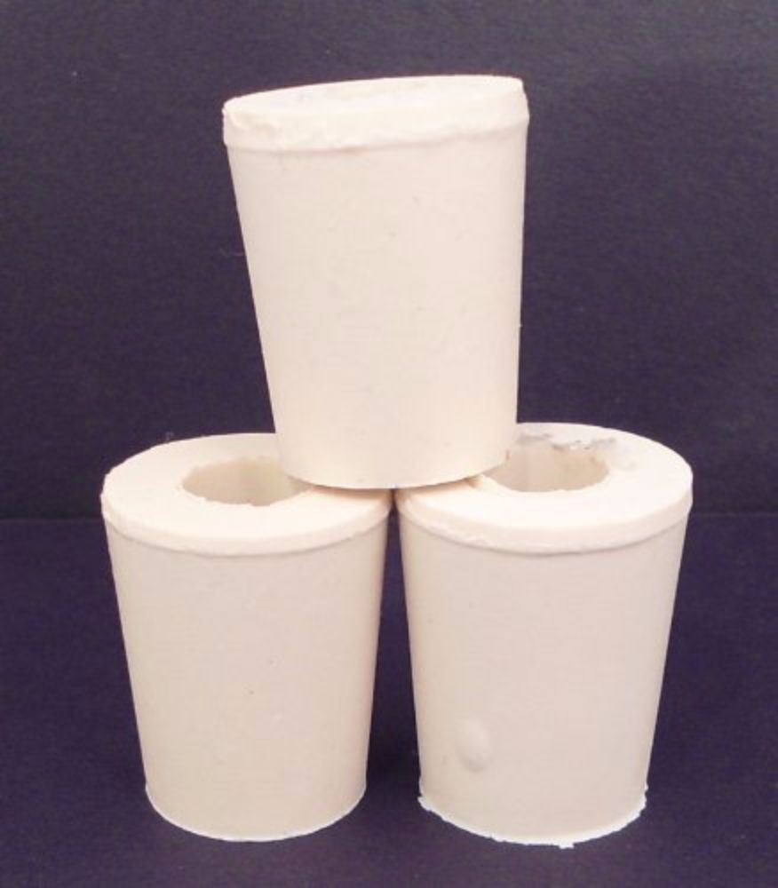 1 X Drilled Rubber Stopper #2 (Set of 3)