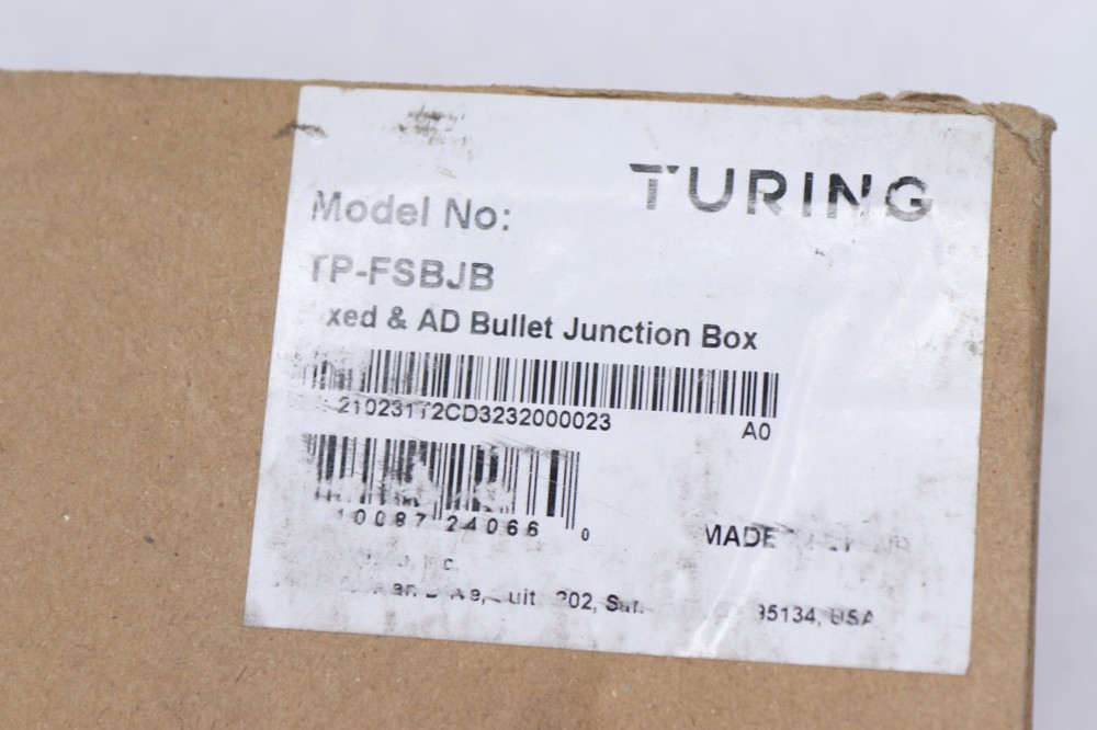Turing SMART Series Fixed & Active Deterrence Bullet Junction Box White TP-FSBJB