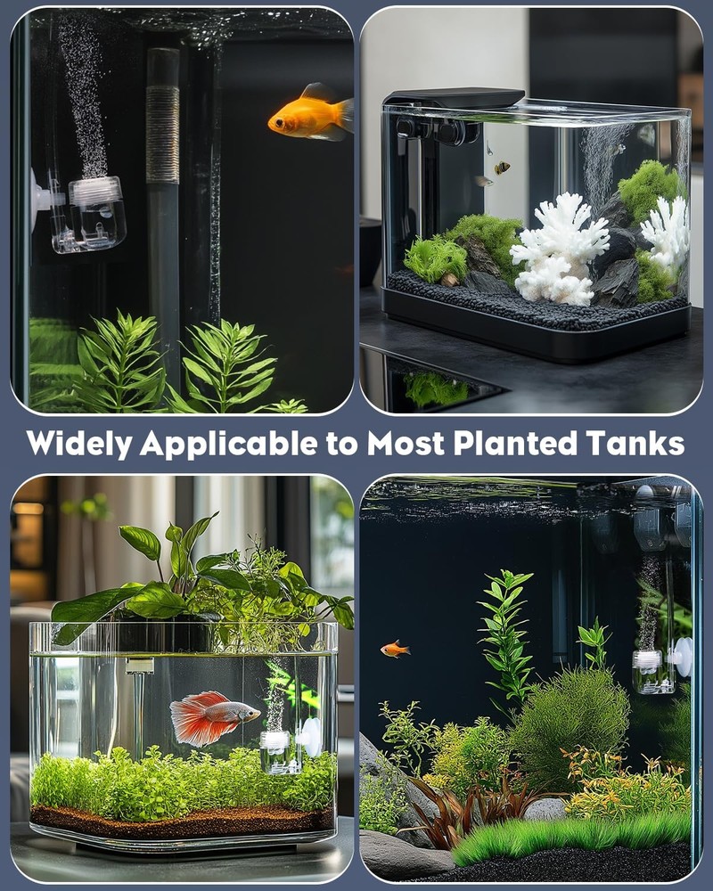 Pawfly CO2 Diffuser for Aquarium Plants, Clear Acrylic Small,