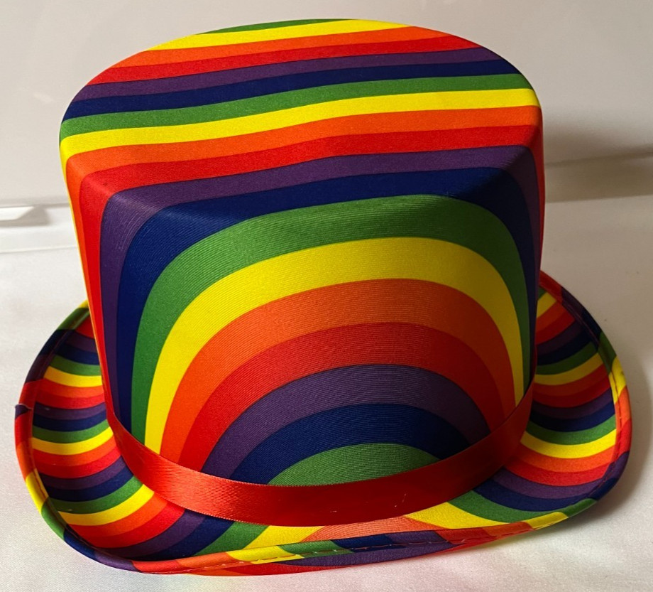 RAINBOW PRIDE TOP HAT VGC