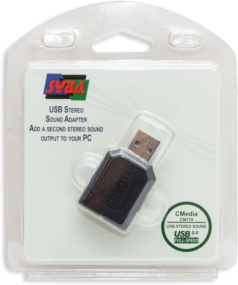 External USB Stereo Sound Adapter for Windows, Mac, Linux Extra Audio Source wit