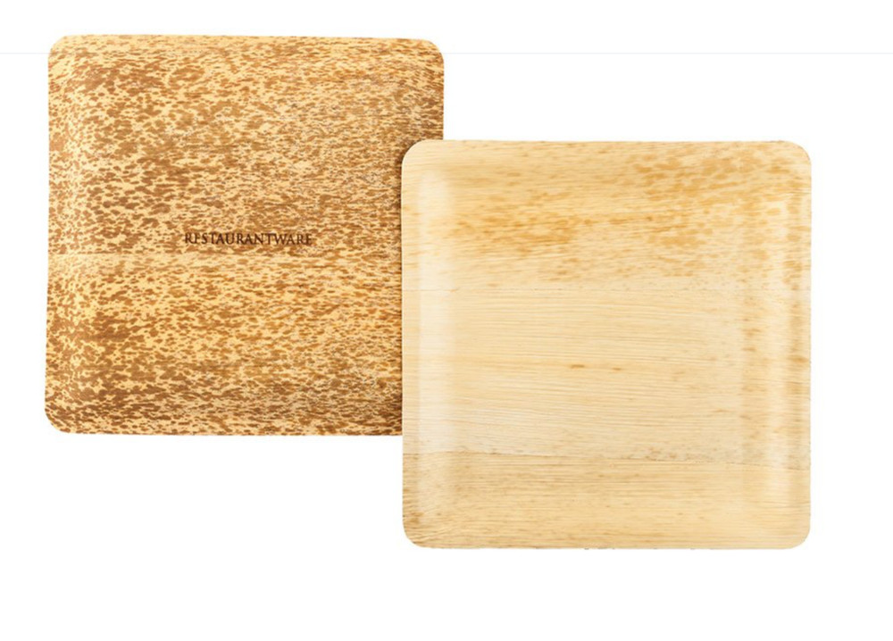 Restaurantware Bamboo Leaf Plate Small 3.6" 100 Count Box