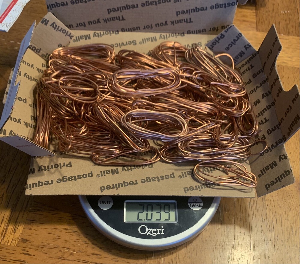 2 Lbs Scrap Copper Wire Bare Bright #1 Stripped Romex Casting Arts Jewelry