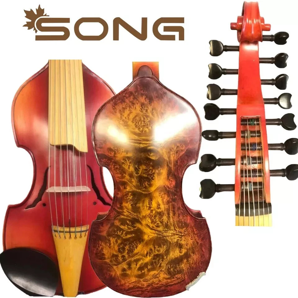 Bird's eye 7×7 strings 15" Viola d'Amore ,maple wood professional Viola #15136