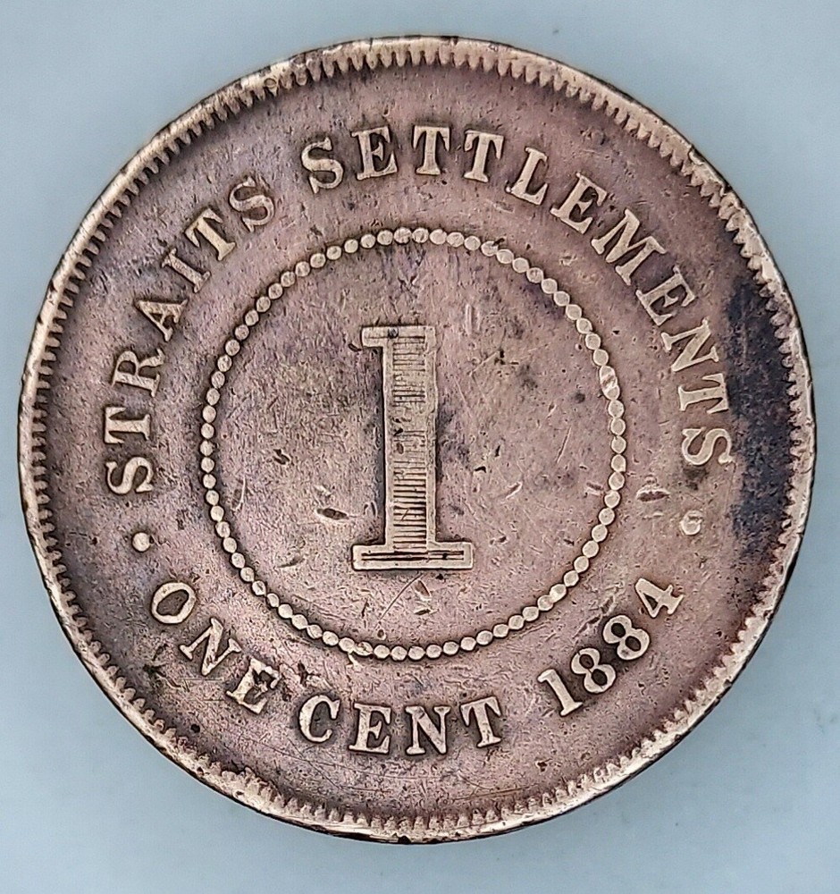 1884 Straits Settlements 1 Cent