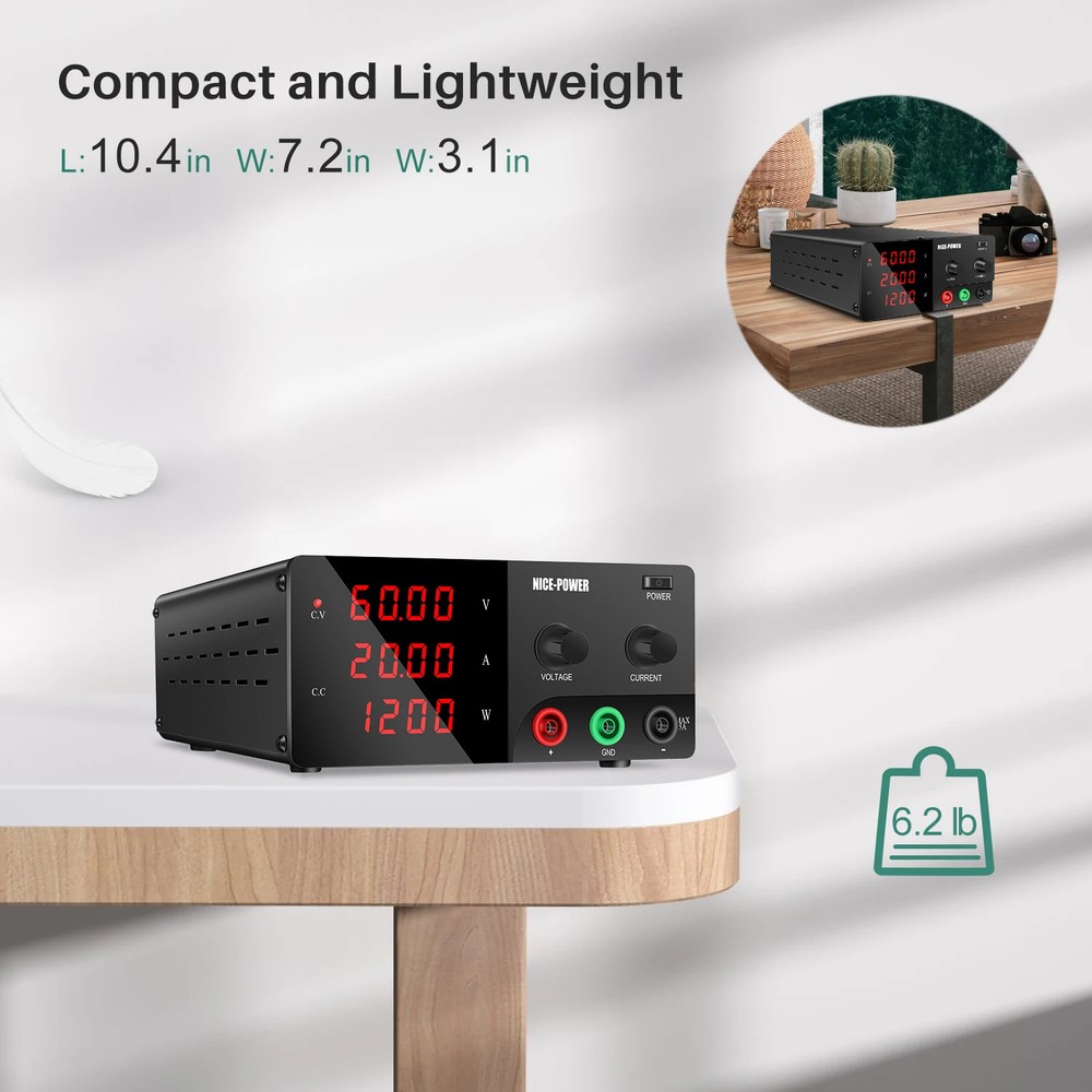 Adjustable DC Power Supply 30V30A Lab Bench Power Source Stabilized Power Supply