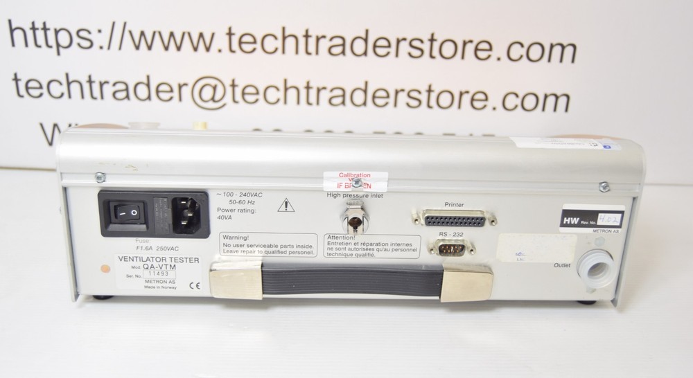 METRON QA-VTM Ventilator testing system