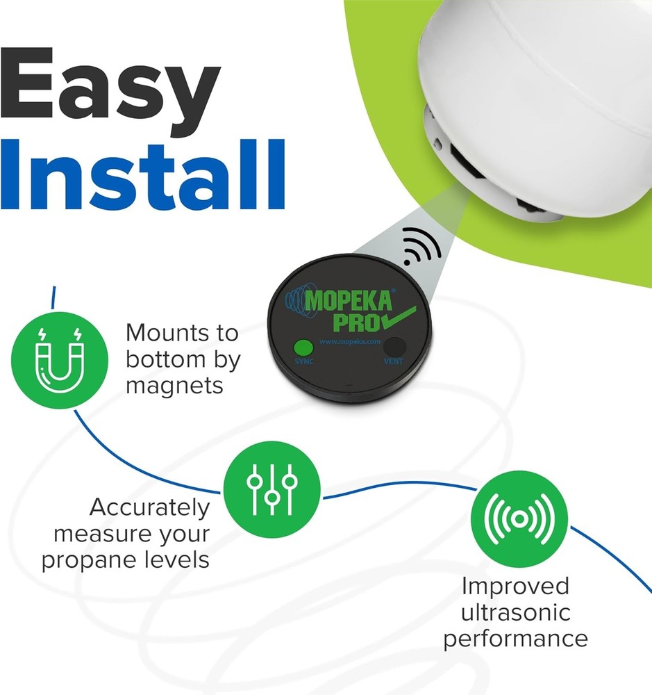 Mopeka Pro Check Universal Sensor - Bluetooth Ultrasonic for Black