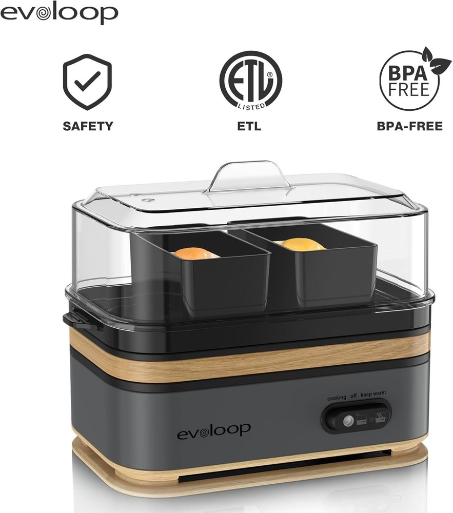 Egg-citing Breakfasts: Compact 6 Egg Capacity Egg Cooker with Poaching Trays