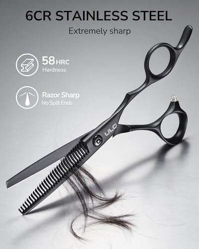 Professional Texturizing Shears - 30-Teeth Stainless Steel Thinning Scissors, Te