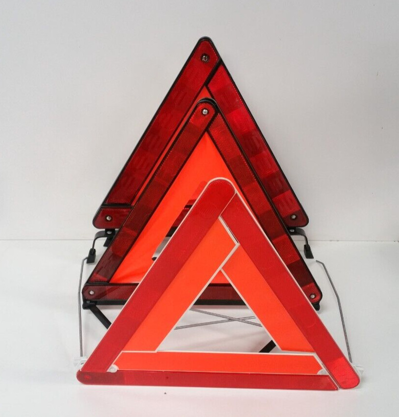 EMERGENCY BREAKDOWN FOLDABLE HAZARD SIGN REFLECTIVE WARNING TRIANGLEs